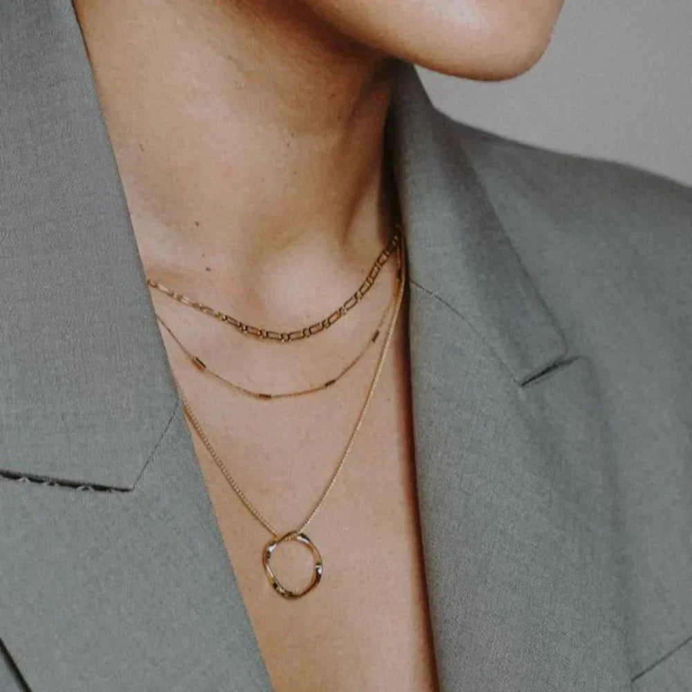 Circa™ | Open Circle Three Row Necklace
