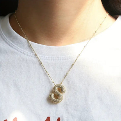 BubbleNote™ | Letter Initial Necklace Set