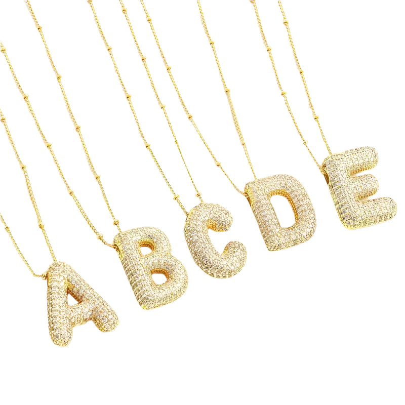 BubbleNote™ | Letter Initial Necklace Set