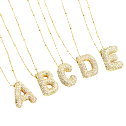 BubbleNote™ | Letter Initial Necklace Set