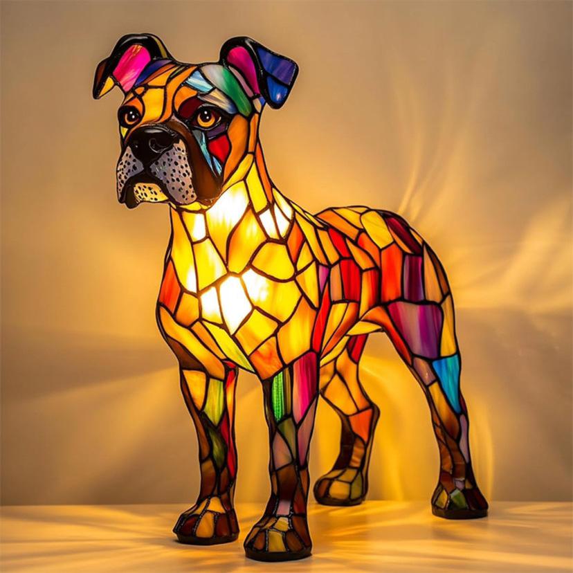 Paws™ | Warm Dog Boxer Lamp
