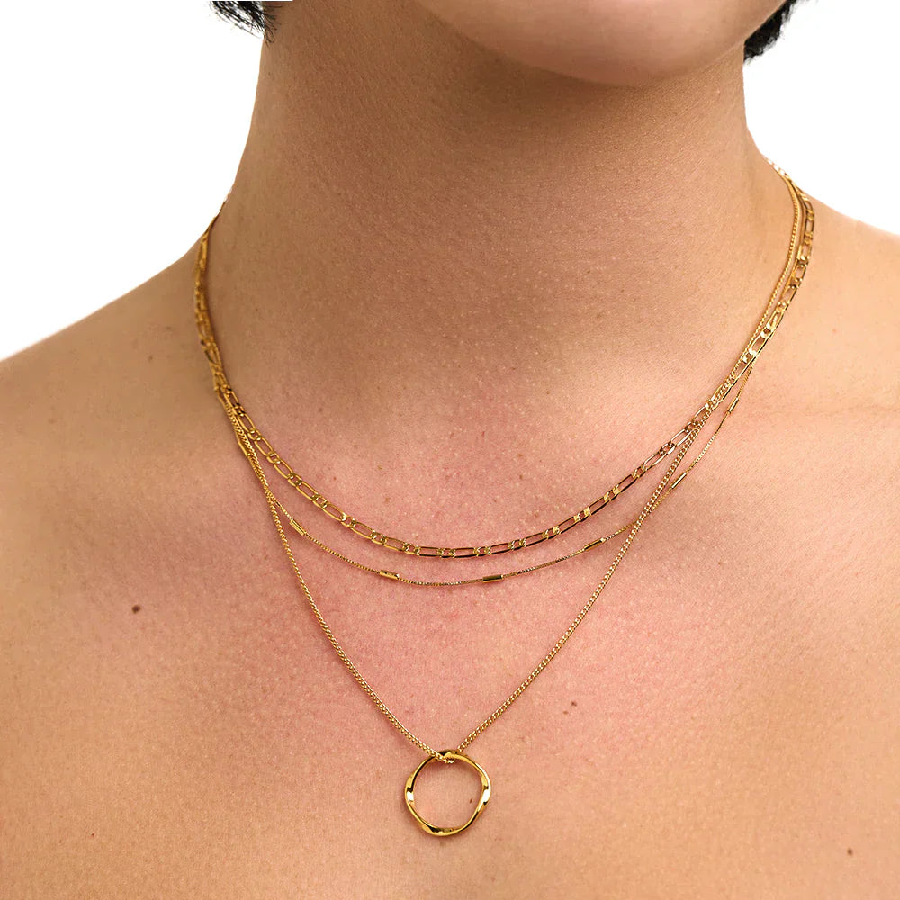 Circa™ | Open Circle Three Row Necklace