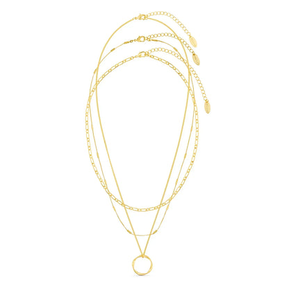 Circa™ | Open Circle Three Row Necklace