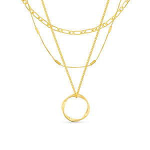 Circa™ | Open Circle Three Row Necklace