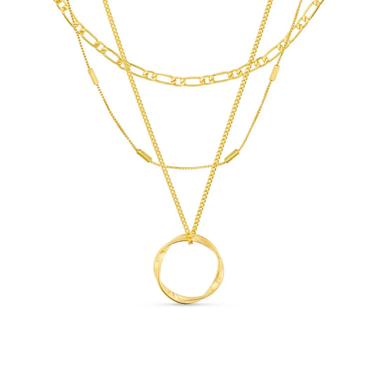 Circa™ | Open Circle Three Row Necklace