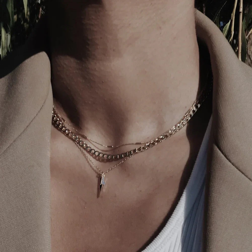 Vero™ | Flat Link Curb Chain Necklace