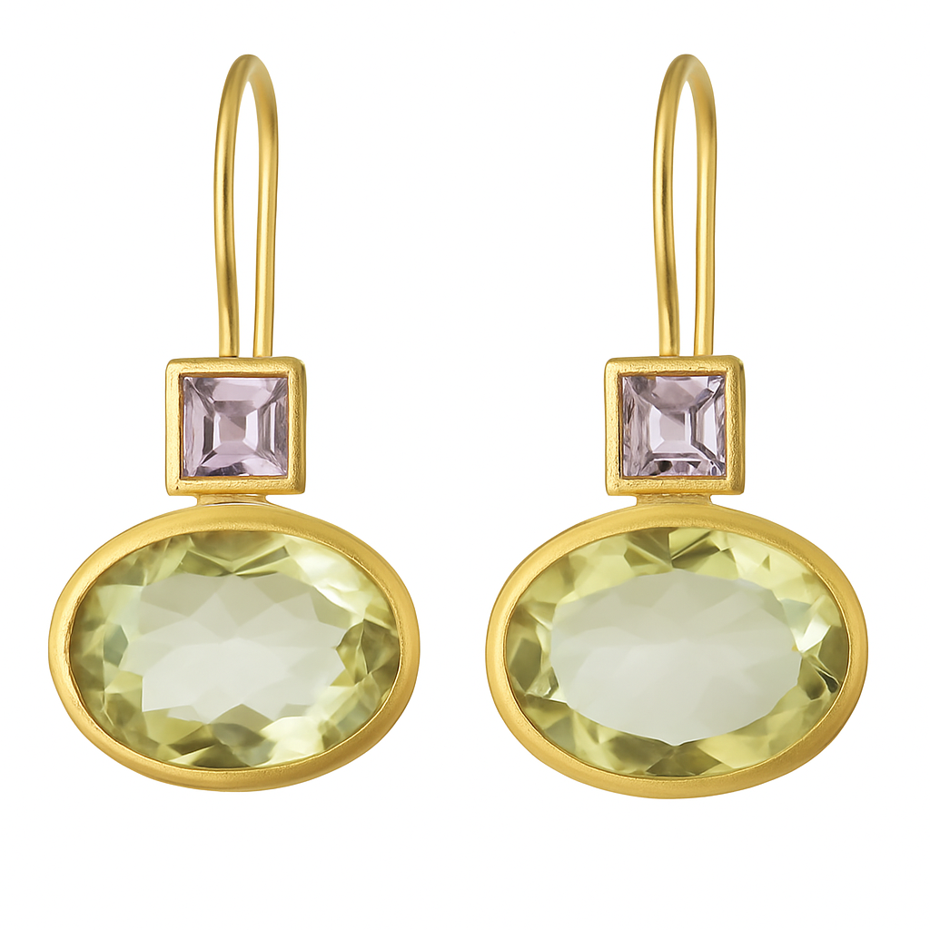 Vintage™ | Women's Green Crystal Earrings