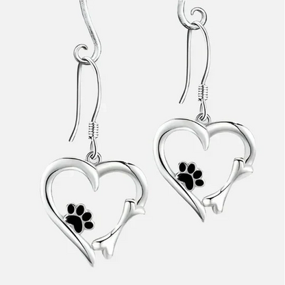 Yaritza™ – Paw & Heart Drop Earrings