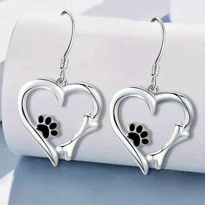 Yaritza™ – Paw & Heart Drop Earrings