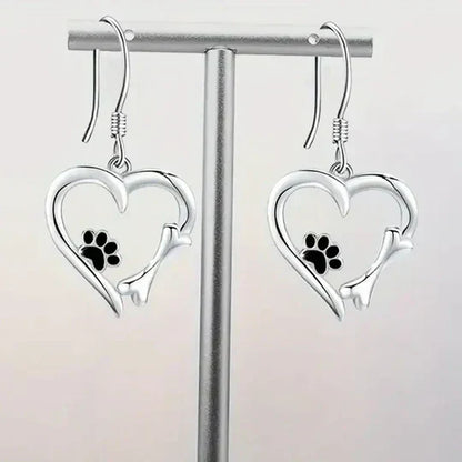 Yaritza™ – Paw & Heart Drop Earrings