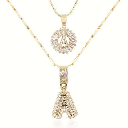 Initiale™ | Moissanite Letter Necklace Set