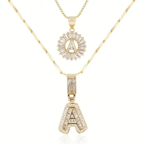 Initiale™ | Moissanite Letter Necklace Set