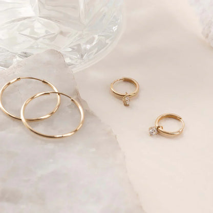 Celeste™ |  Stone Hoop Earrings