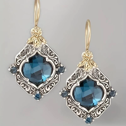 Amarisse™ | Vintage Blue Crystal Earrings