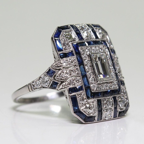Mia™ | Women’s Vintage Blue Ring