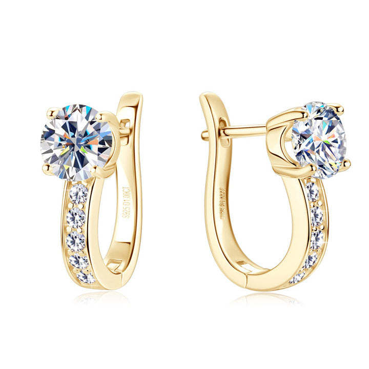 Channel™ | Moissanite Huggie Earrings